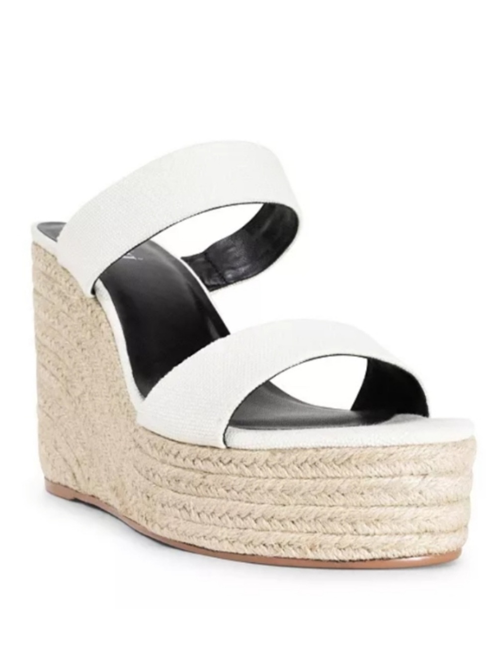 Smash Luna White Espadrille Wedge Sandals - Women's Two-Band Platform NEW